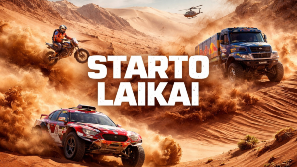 Dakaro ralio lietuviu starto laikai 2026