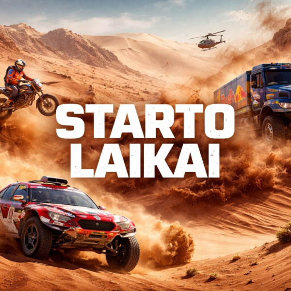 Dakaro ralio lietuviu starto laikai 2026