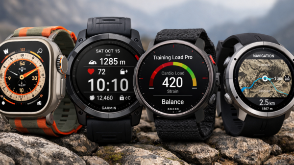 Geriausi 2026 metų išmanieji sportiniai laikrodžiai Garmin Fenix ir Apple Watch Ultra palyginimas
